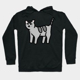 Grey Cat Hoodie